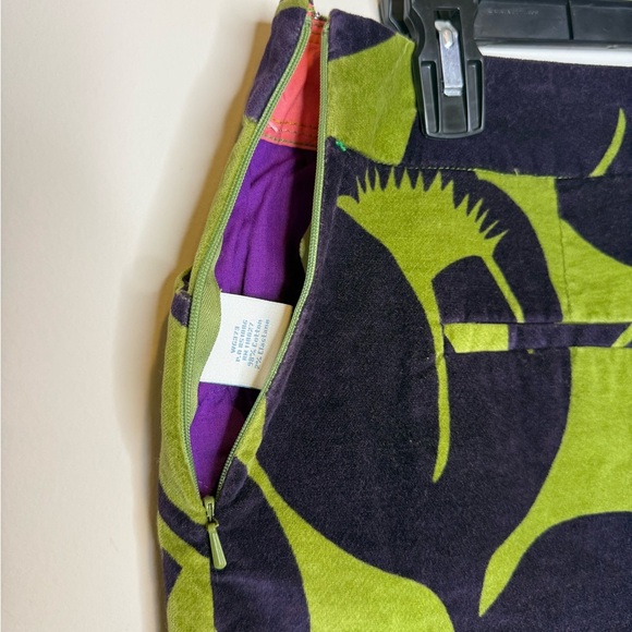 BODEN Velvet Tulip Mini Skirt in Green and Black - Picture 7 of 8